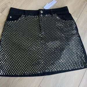 Topshop Black Size 8 Festive Mini Skirt